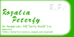 rozalia peterfy business card